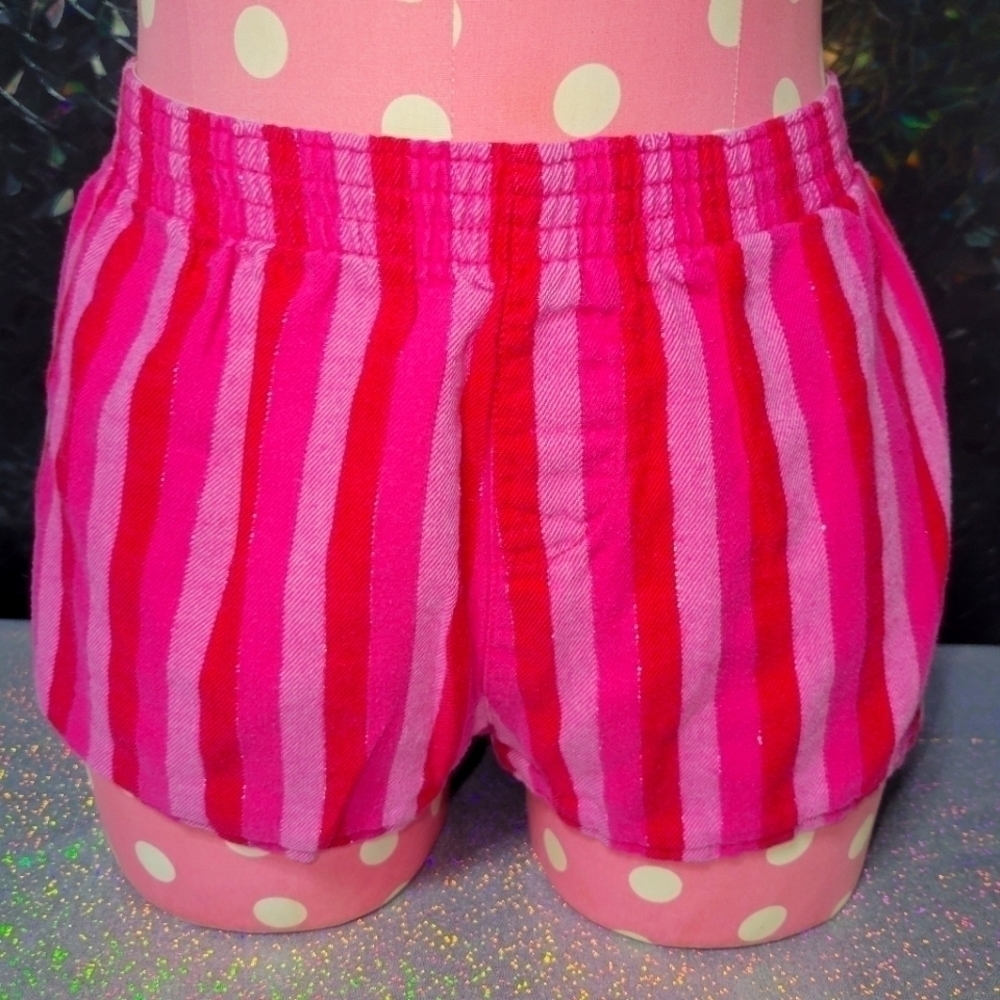 Y2k VS Pink Striped Shorty Boxers sz:M